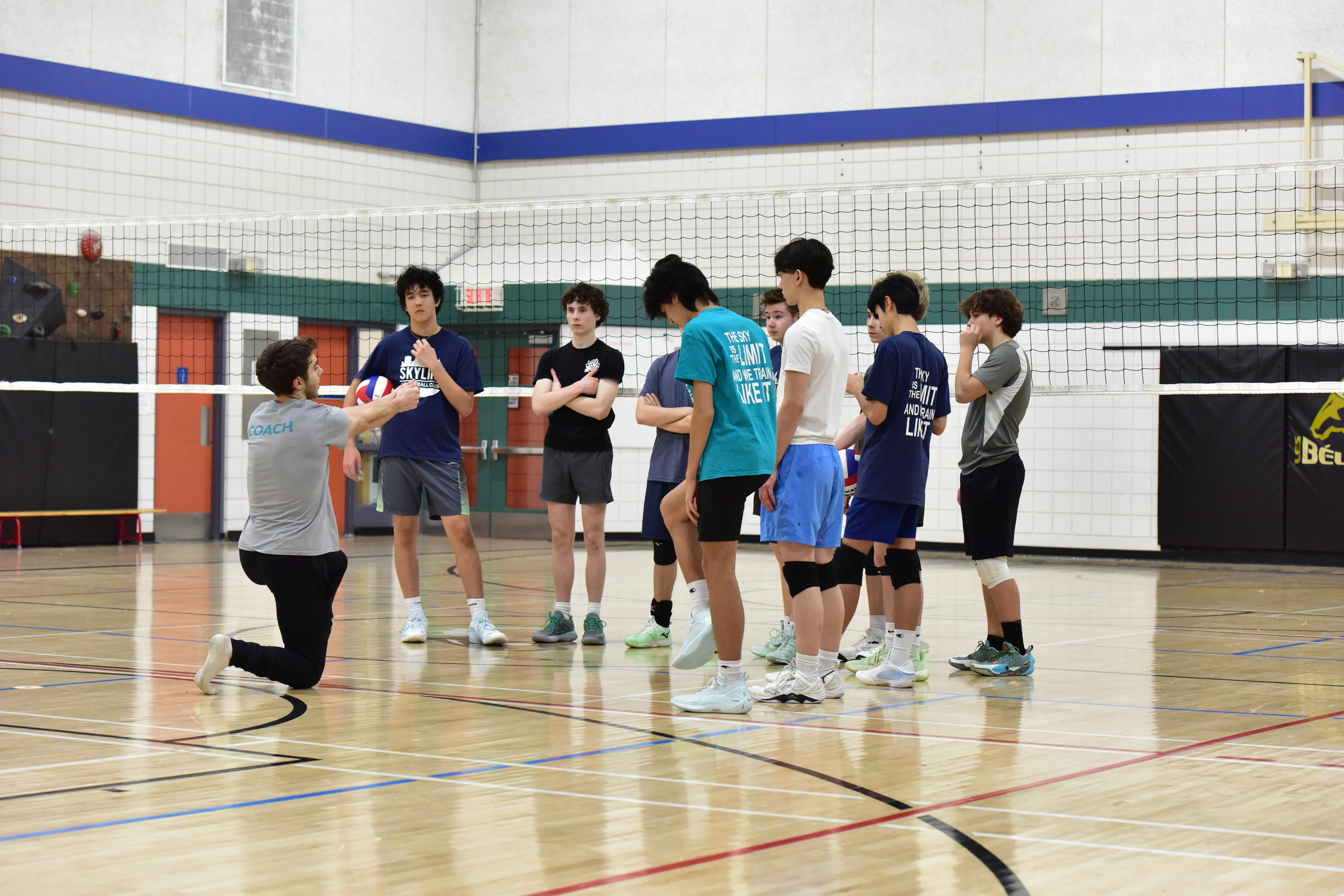 Team practice at Skyline Volleyball Club Winnipeg