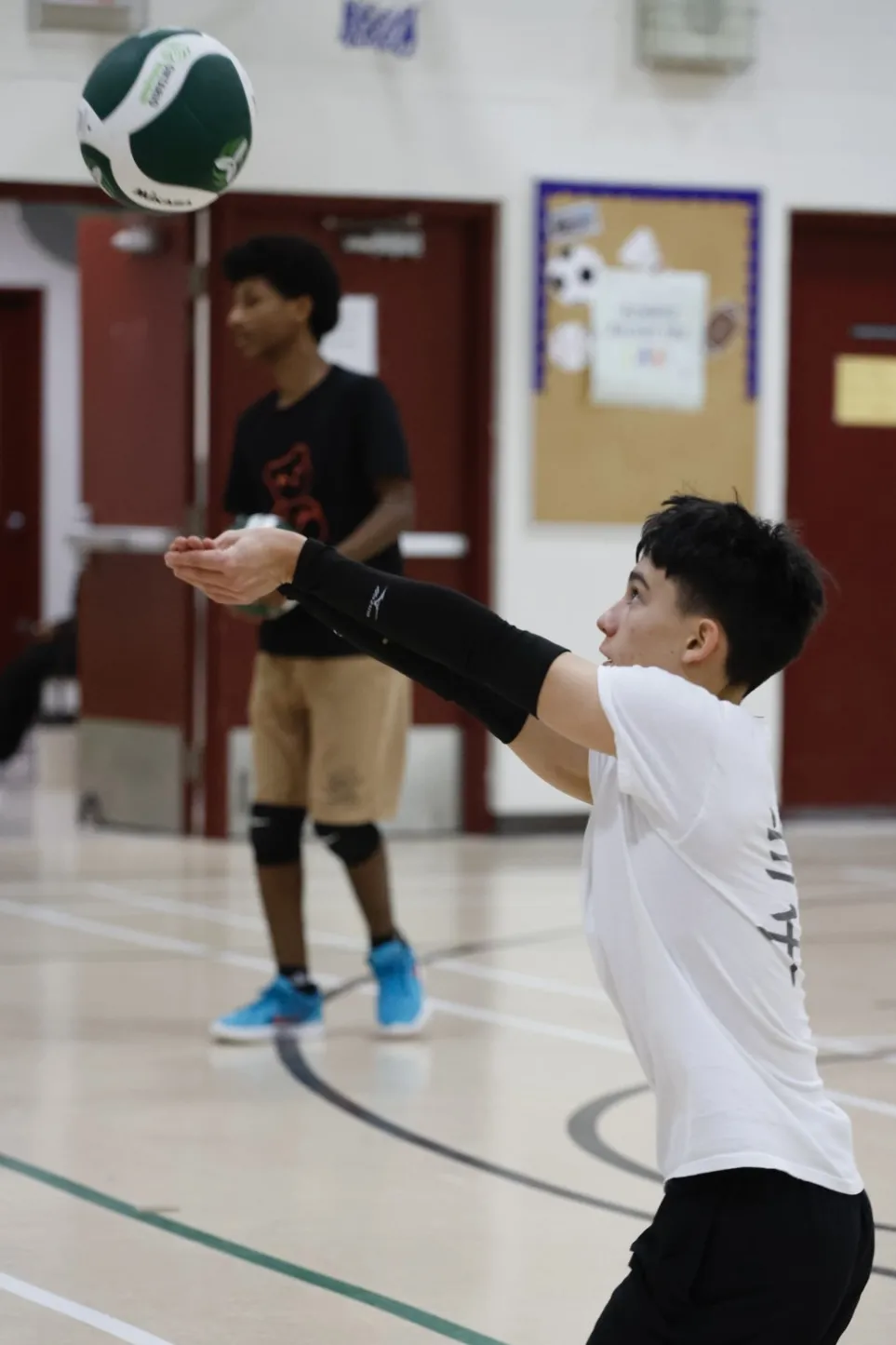 Athlete focused during a volleyball assessment camp