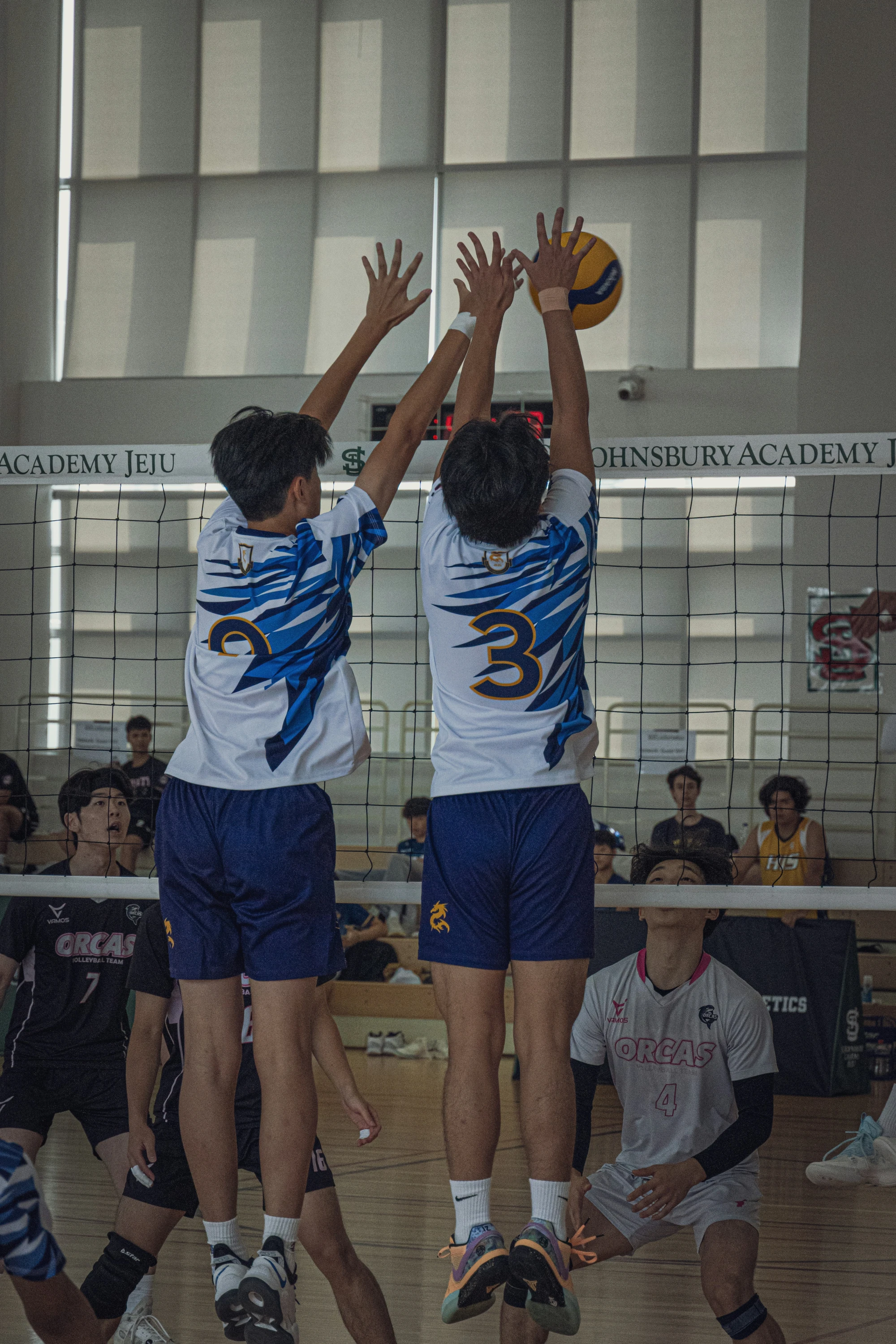 Sky High athletes training during a volleyball session