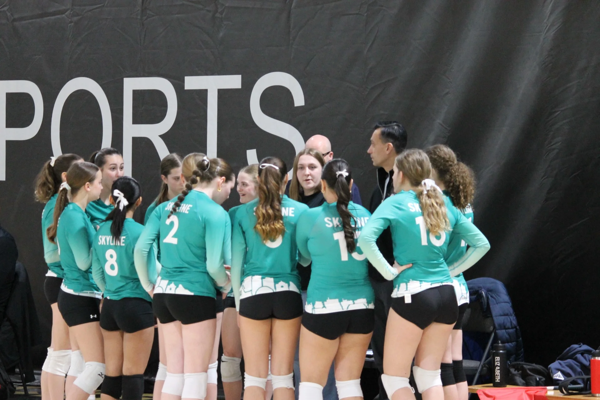 Skyline volleyball girls team at Ticket Sports event