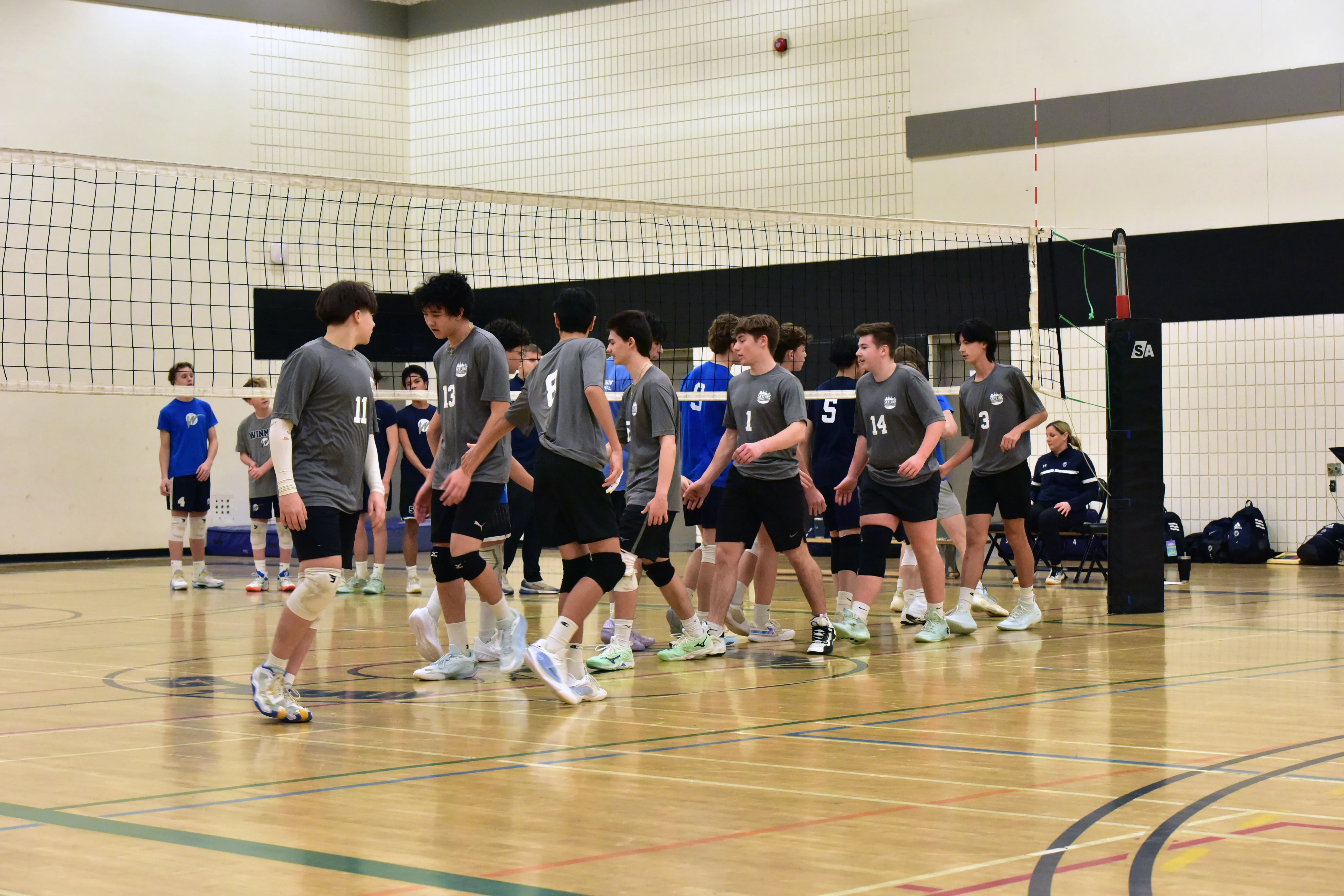 Sky High athletes training during a volleyball session