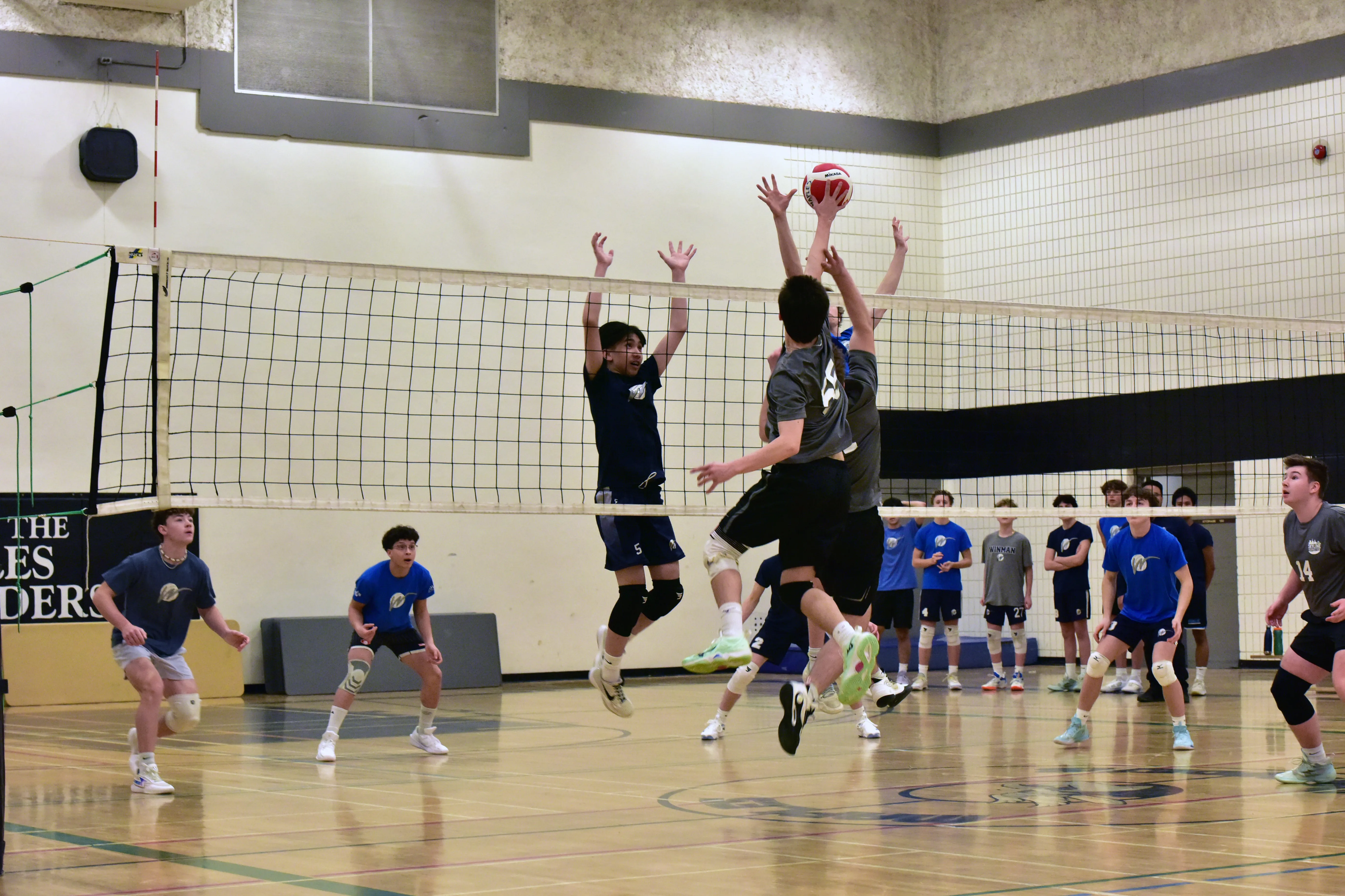 Sky High volleyball team during a competitive training session