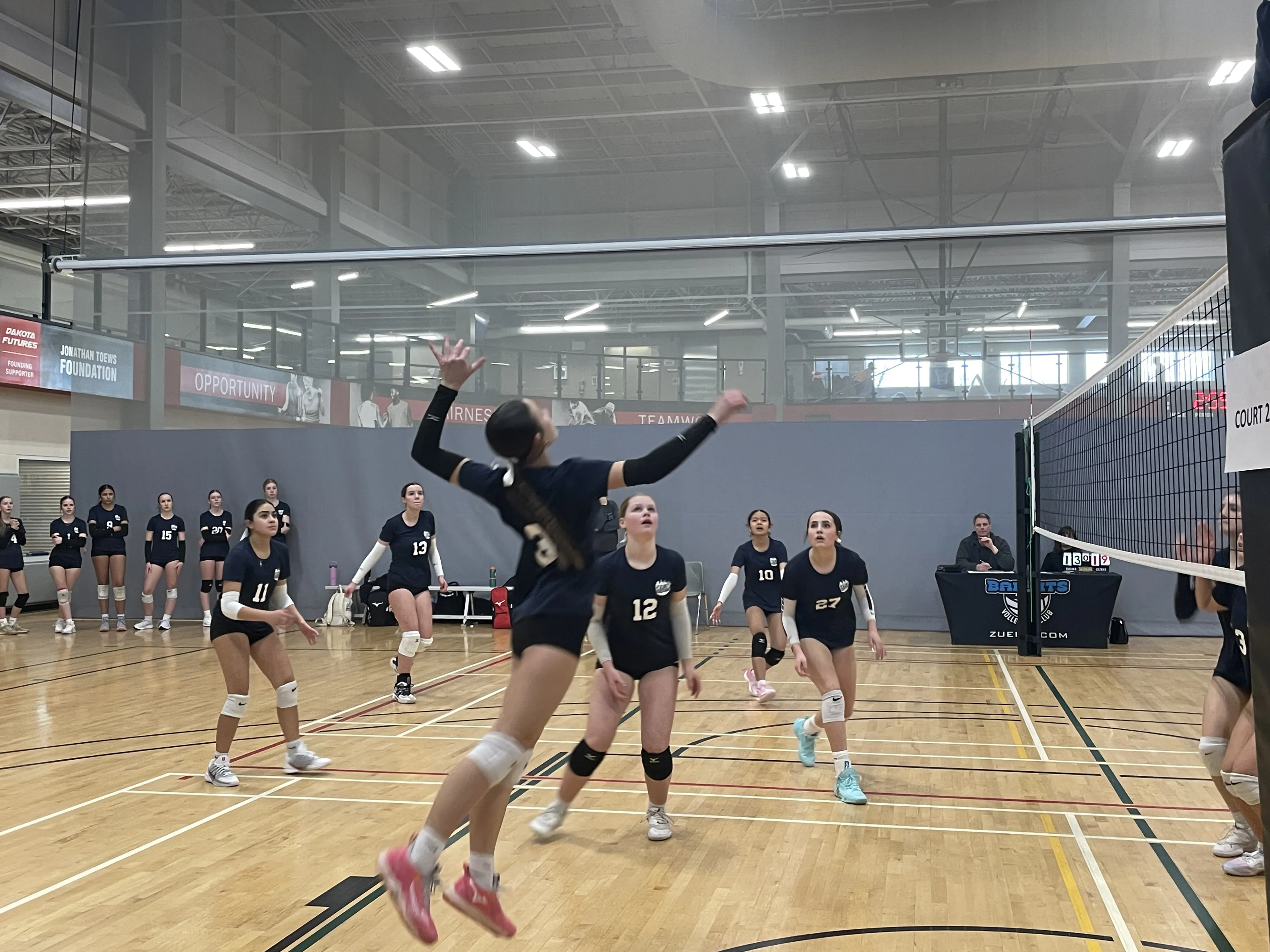 Sky High Volleyball team in action at a tournament
