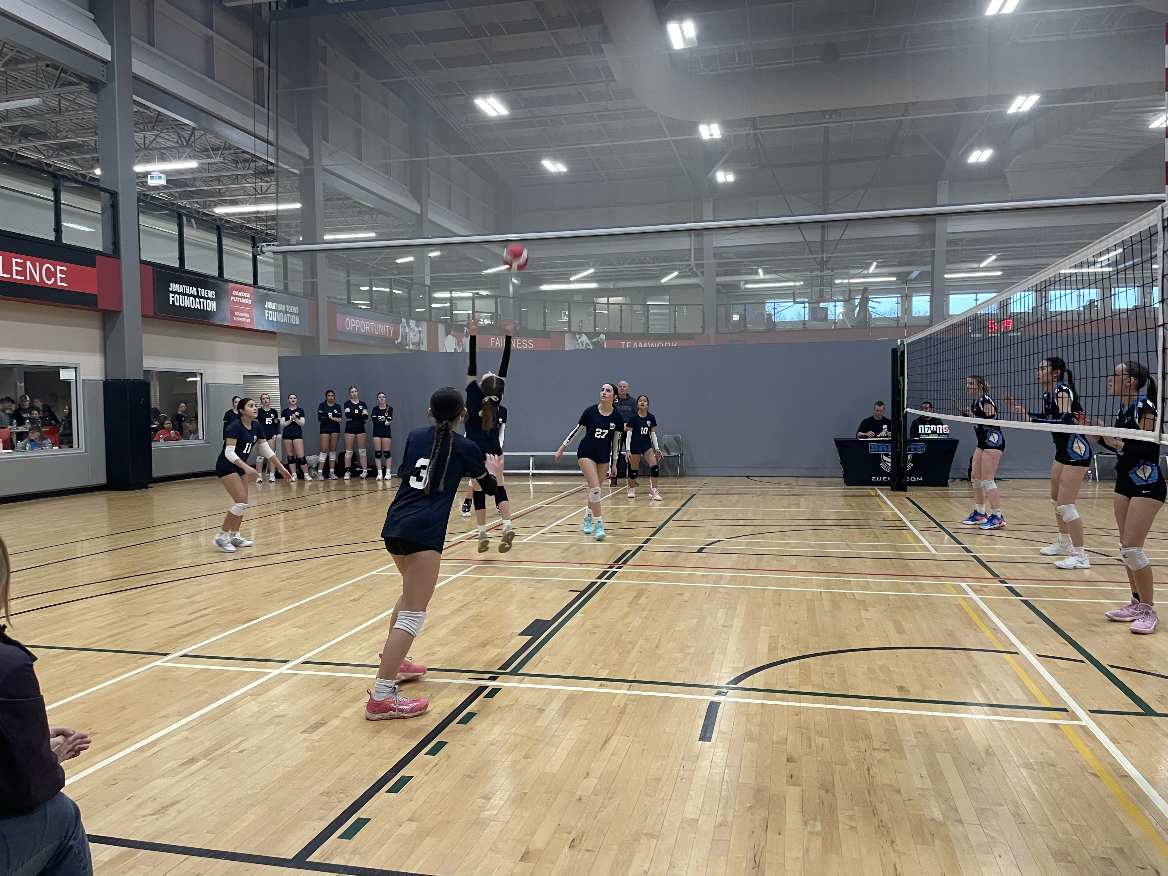 Volleyball game action shot
